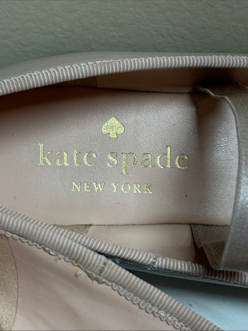 kate spade Amora Blush Pink Ribbon Ballet Flat, 5.5